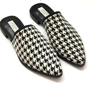 NWOT Steven New York Women’s Knit Houndstooth slip on mules size 7.5